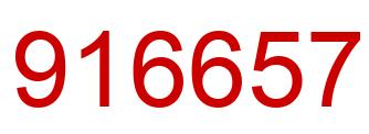 Number 916657 red image