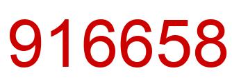 Number 916658 red image