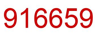 Number 916659 red image