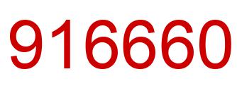 Number 916660 red image