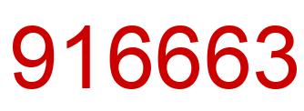 Número 916663 imagen rojo