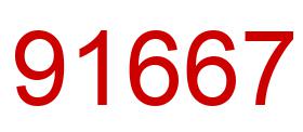 Number 91667 red image