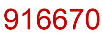 Número 916670 imagen rojo