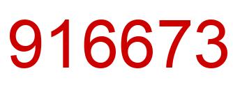 Number 916673 red image