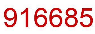 Number 916685 red image