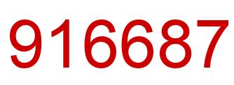 Number 916687 red image