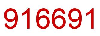 Number 916691 red image