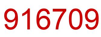 Número 916709 imagen rojo
