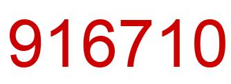 Número 916710 imagen rojo
