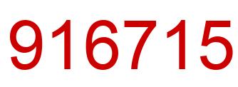Number 916715 red image