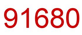 Number 91680 red image
