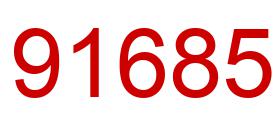 Number 91685 red image
