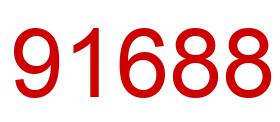 Number 91688 red image