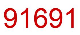 Number 91691 red image