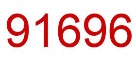 Number 91696 red image