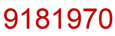 Number 9181970 red image