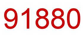 Number 91880 red image