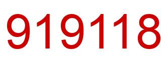 Number 919118 red image