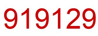 Number 919129 red image