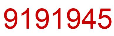 Number 9191945 red image
