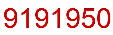 Number 9191950 red image