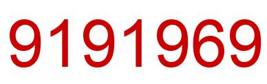 Number 9191969 red image