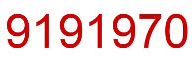 Number 9191970 red image