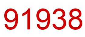 Number 91938 red image