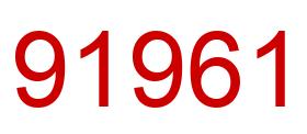 Number 91961 red image