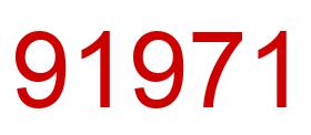 Number 91971 red image