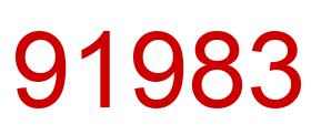 Number 91983 red image