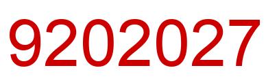 Number 9202027 red image