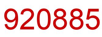 Number 920885 red image