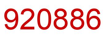 Number 920886 red image