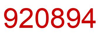 Number 920894 red image