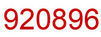 Number 920896 red image