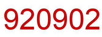 Number 920902 red image