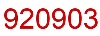 Number 920903 red image