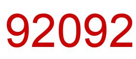 Número 92092 imagen rojo