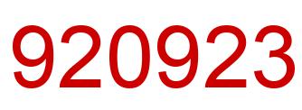 Number 920923 red image