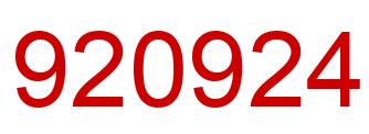 Number 920924 red image