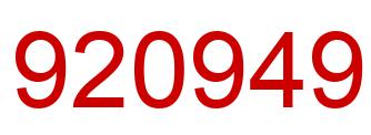 Número 920949 imagen rojo