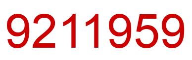 Number 9211959 red image