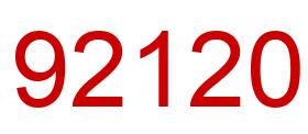 Number 92120 red image