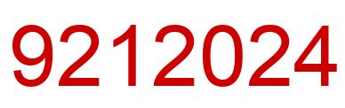 Número 9212024 imagen rojo
