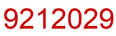 Número 9212029 imagen rojo