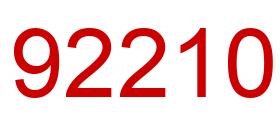 Número 92210 imagen rojo