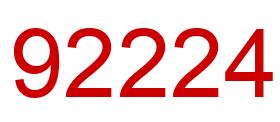 Number 92224 red image