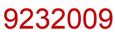 Number 9232009 red image