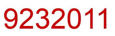 Number 9232011 red image